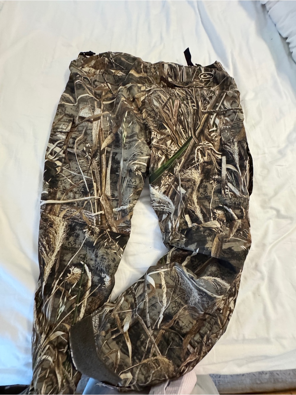 Drake Unlined Realtree Camo Shell Men's Hunting Pants - Brown Green
